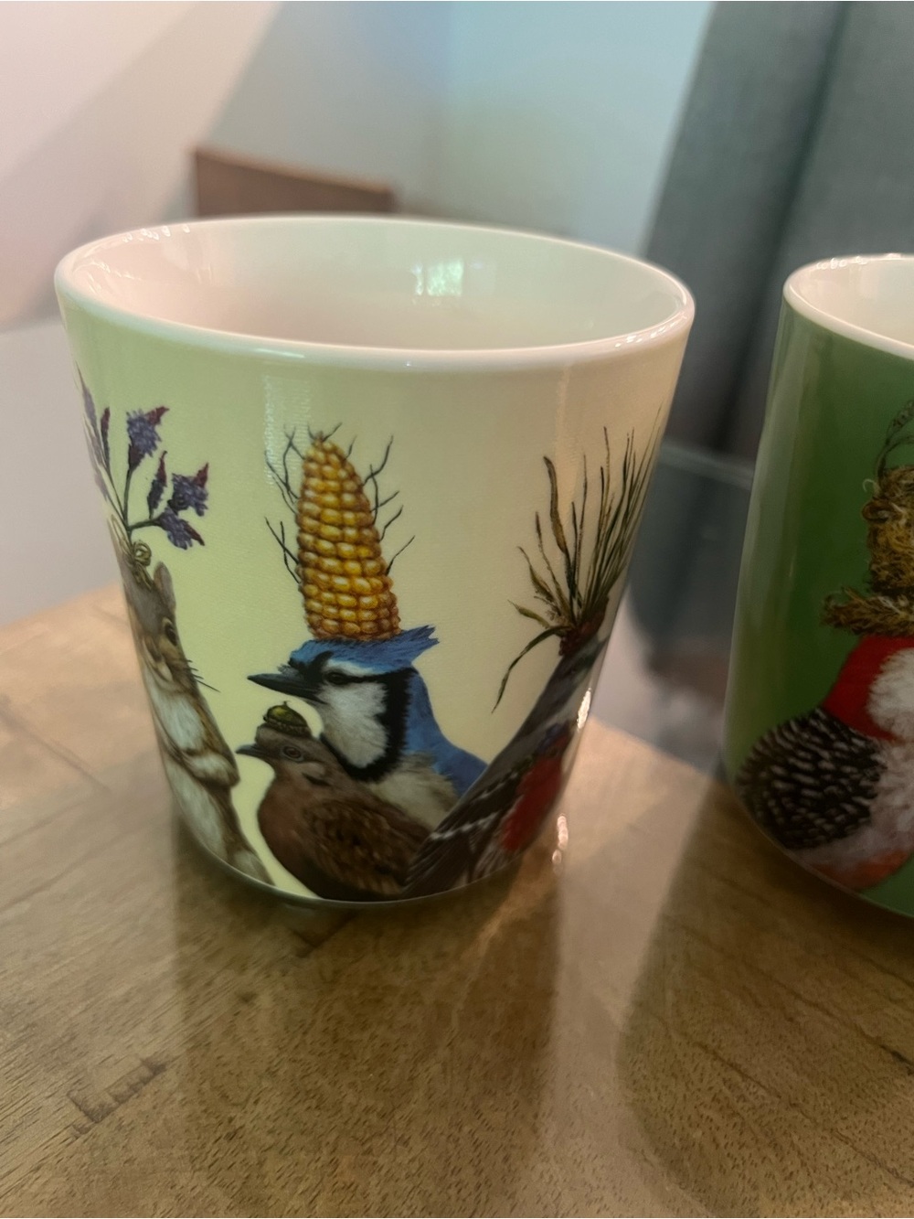 Set of 4 PPD Vicki Sawyer 16 oz Bone China bird squirrel mugs - Picture 7 of 10